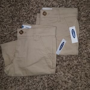 Girls khaki uniform shorts